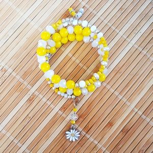 Handmade memory wire wrap bracelet.